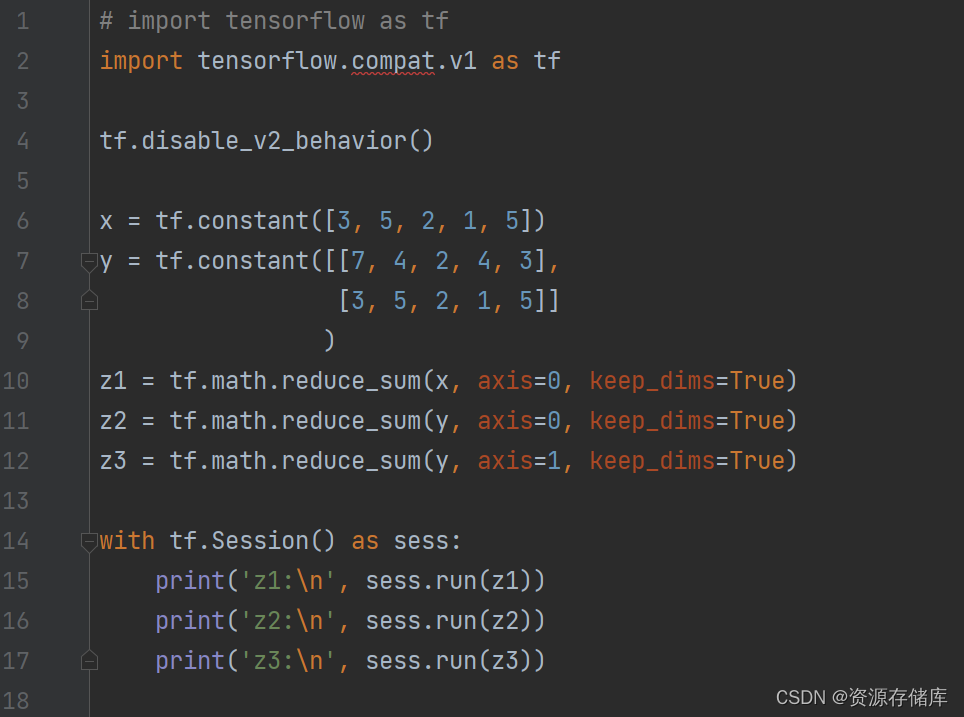 【tensorflow】【python】tf.reduce_sum-CSDN博客