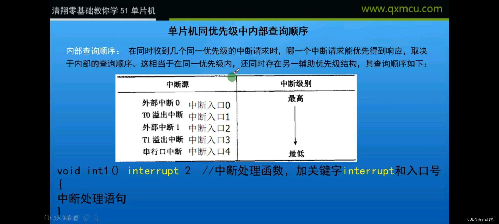 QX---mini51单片机学习---（9）中断系统