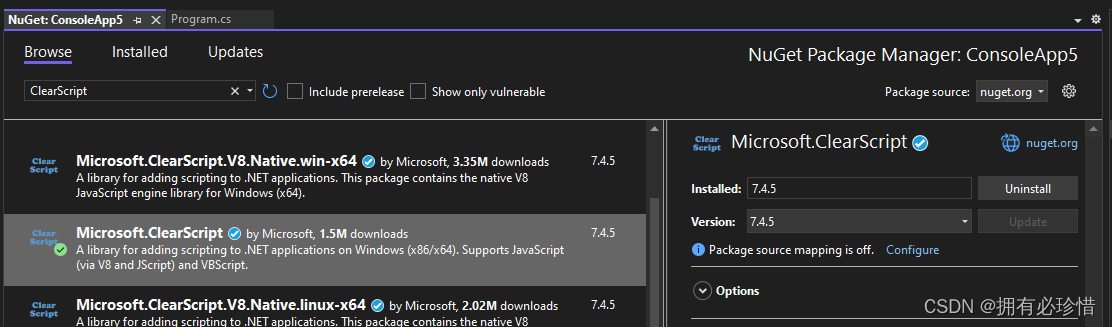 .Net C#执行JavaScript脚本