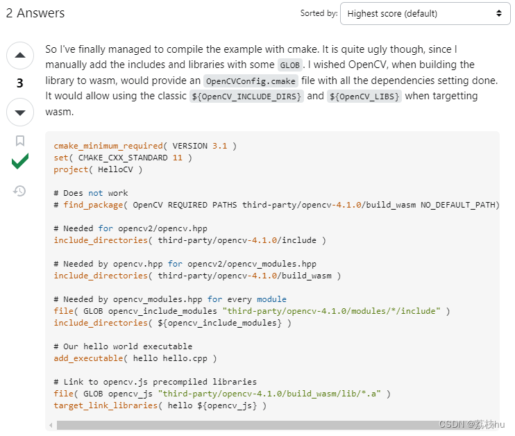 WebAssembly探索篇（三）emcc和cmake编译opencv案例