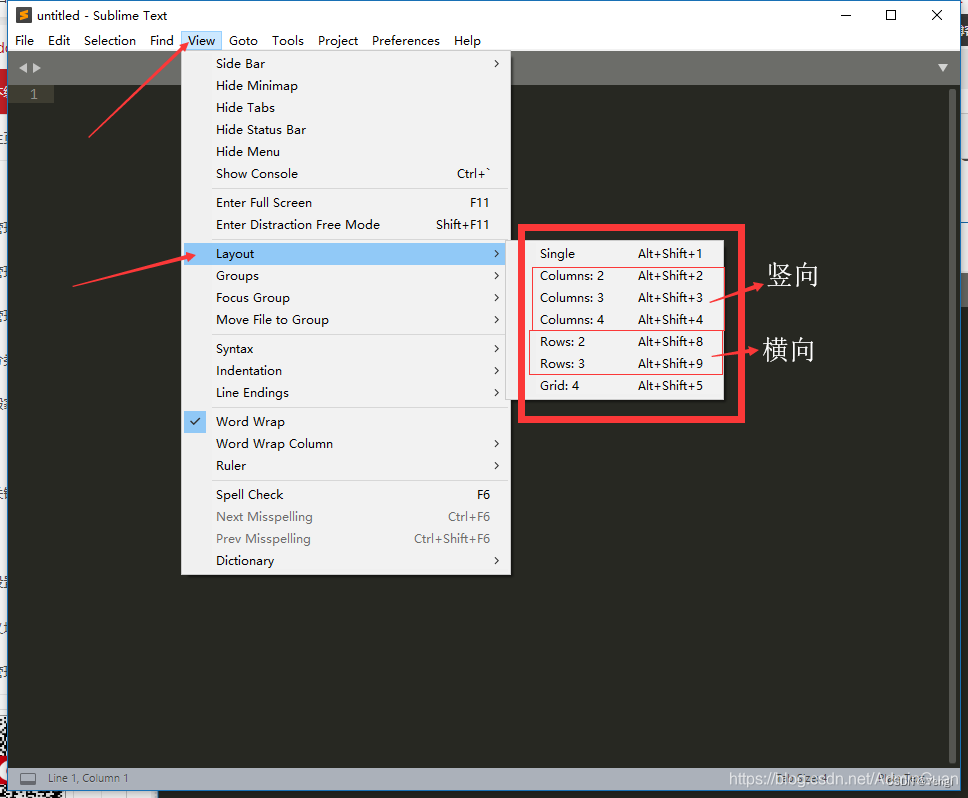 sublime text 3 <span style='color:red;'>分</span><span style='color:red;'>屏</span>和关闭<span style='color:red;'>分</span><span style='color:red;'>屏</span>