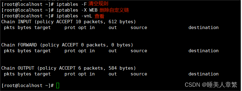 保存规则、nat、自定义链