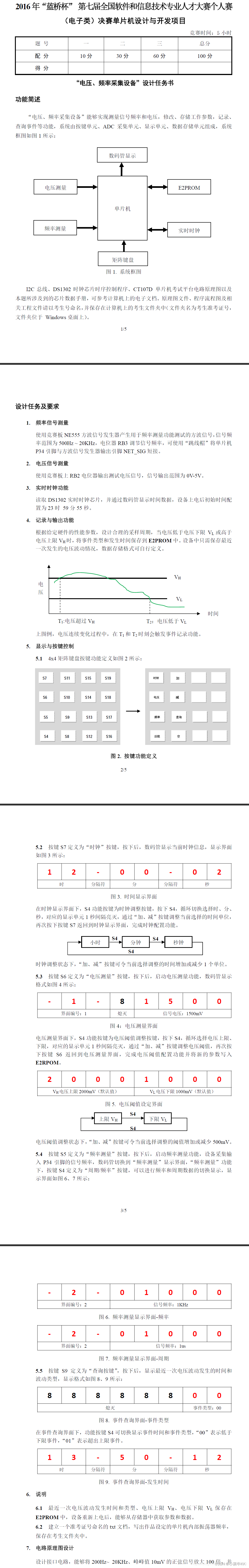 蓝桥杯单片机第七届国赛——电压频率采集设备