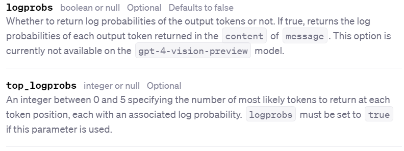 OpenAI GPT 模型 API 接口新增参数 top_logprobs 和 logprobs