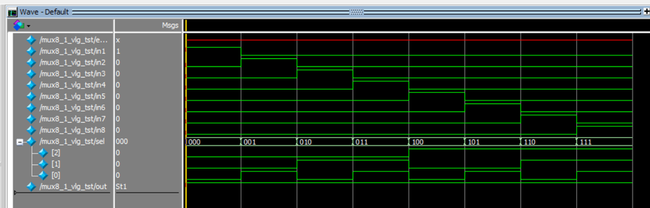 FPGA在校学习记录系列---实验3八选一数据选择器（Verilog HDL）_verilog 8选