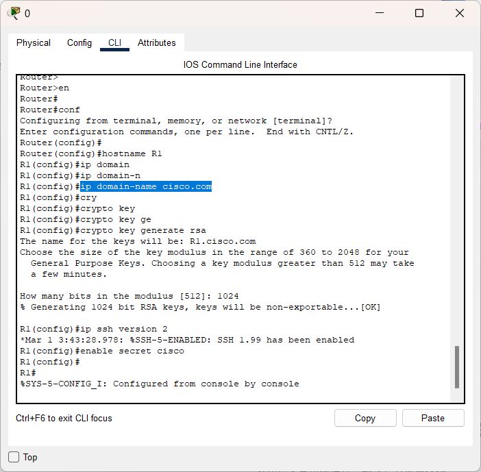 Cisco Packet Tracer配置AAA认证