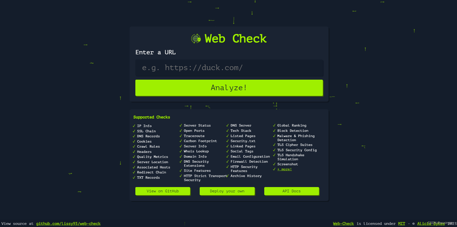 Web-Check网站检查工具