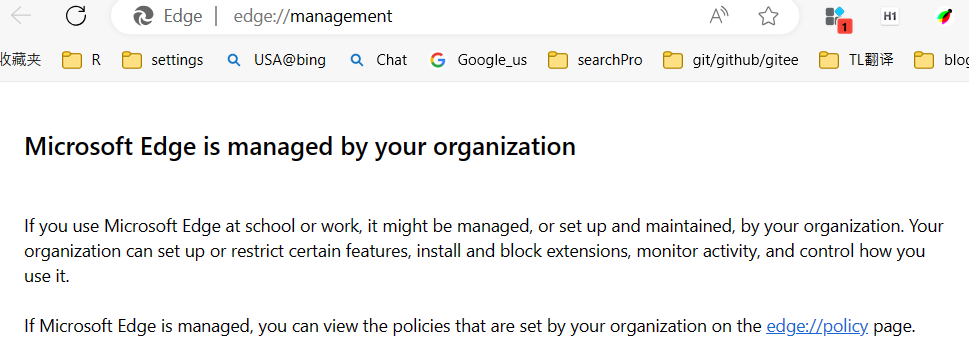 Microsoft edge@常见问题@由组织管理@策略组@版本问题