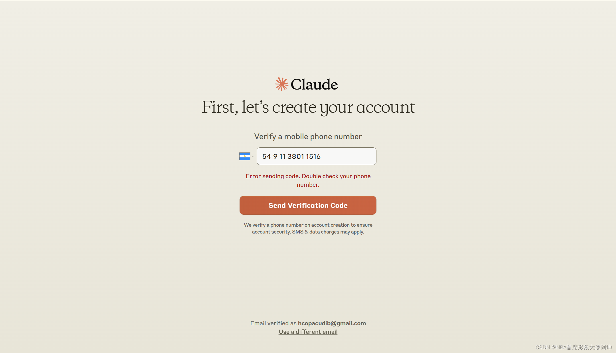 【Claude3注册失败】Error sending code. Double check your phone number.发送代码时出错 ...