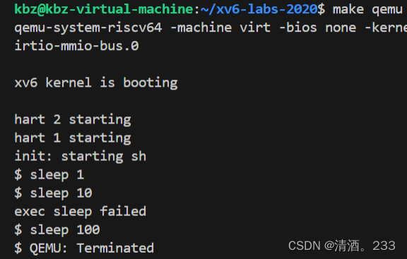 123.Mit6.S081-实验1-Xv6 and Unix utilities