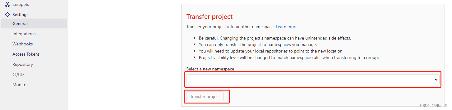 Transfer project