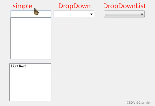 C# WinForm —— 13 <span style='color:red;'>ComboBox</span>下拉<span style='color:red;'>框</span>/<span style='color:red;'>组合</span><span style='color:red;'>框</span>介绍