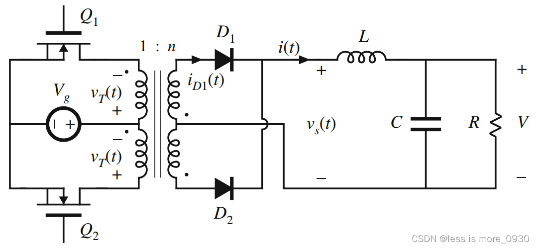 《Fundamentals of Power Electronics》——推挽<span style='color:red;'>隔离</span><span style='color:red;'>型</span>降压<span style='color:red;'>转换器</span>