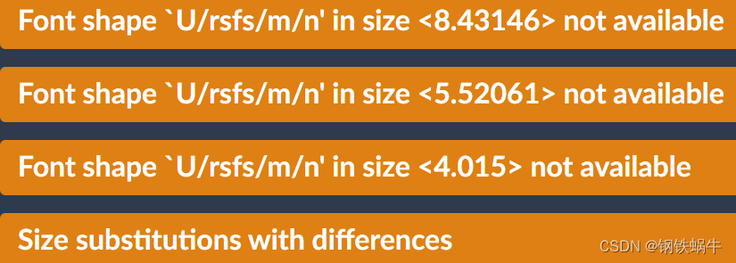 Font shape `U/rsfs/m/n‘ in size ＜29.86＞ not available size ＜24.88＞