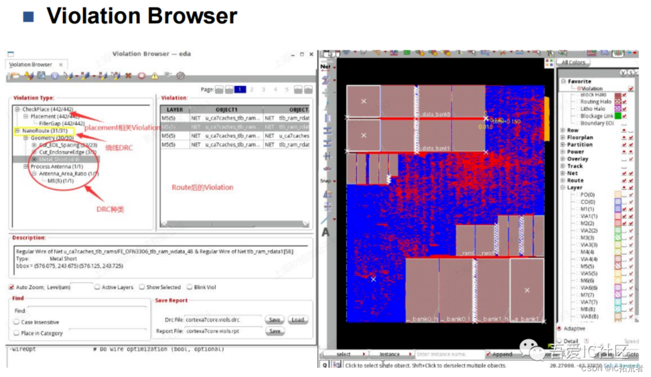 innovus drc violation browser分析drc 