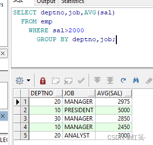 SQL分组查询(Oracle)及SQL完整的查询语句