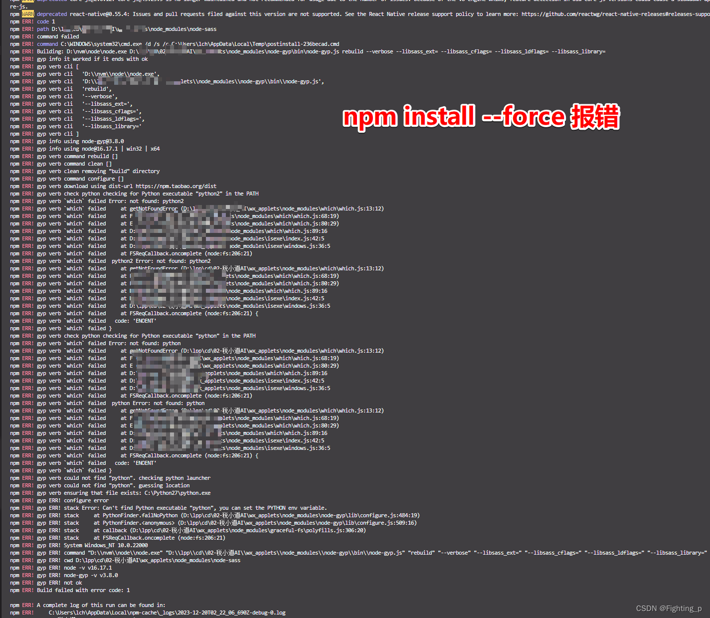 npm<span style='color:red;'>安装</span><span style='color:red;'>依赖</span><span style='color:red;'>报</span><span style='color:red;'>错</span>ERESOLVE unable to resolve dependency tree（我是在taro<span style='color:red;'>项目</span>中）（<span style='color:red;'>node</span>、npm <span style='color:red;'>版本</span><span style='color:red;'>问题</span>）