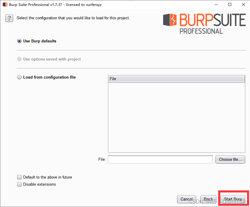 BurpSuite Professional版本破解流程