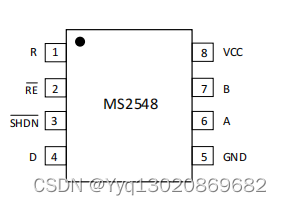 MS2548，自动方向控制、半双工 RS-485 收发器，可替代MAX13487