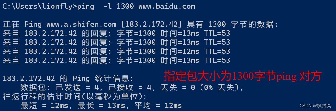 6. ping在windows中的常见用法