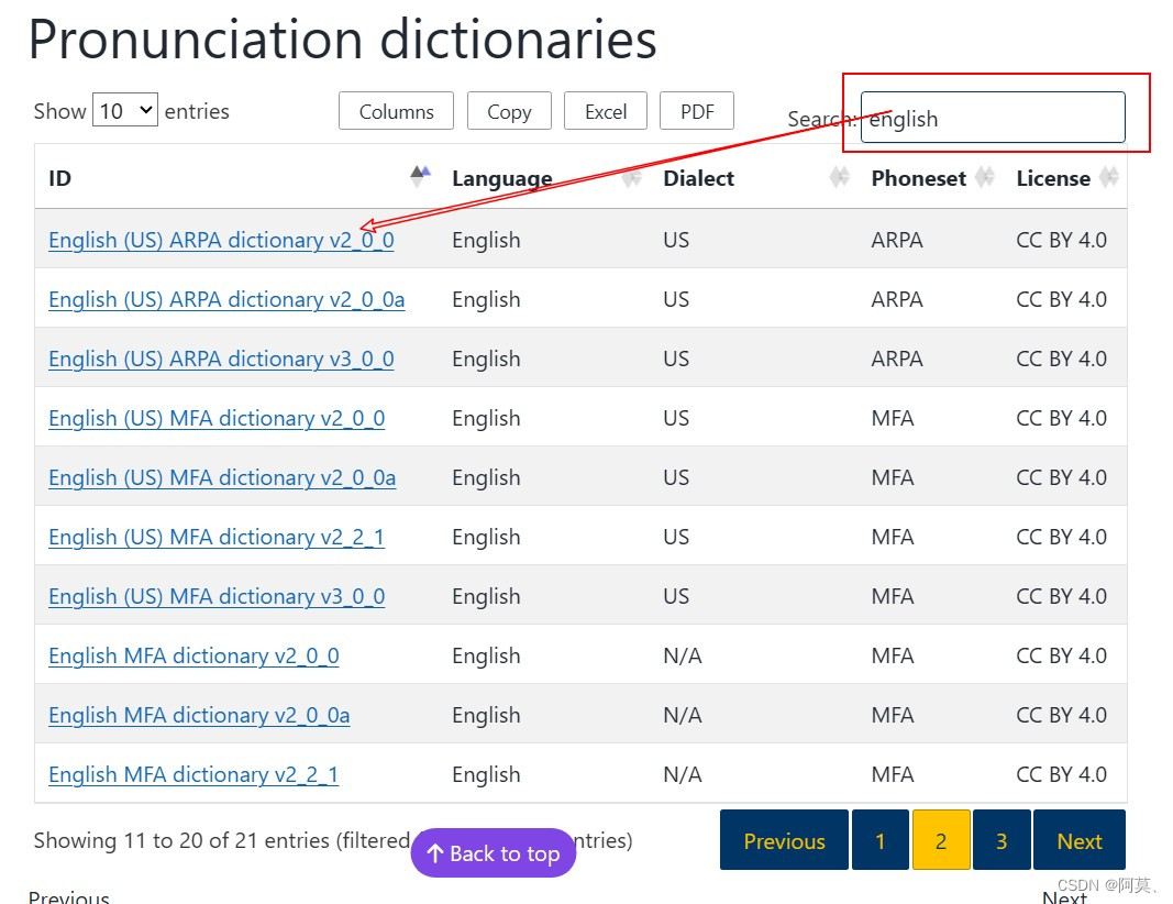 点击图片中的 Browse dictionaries