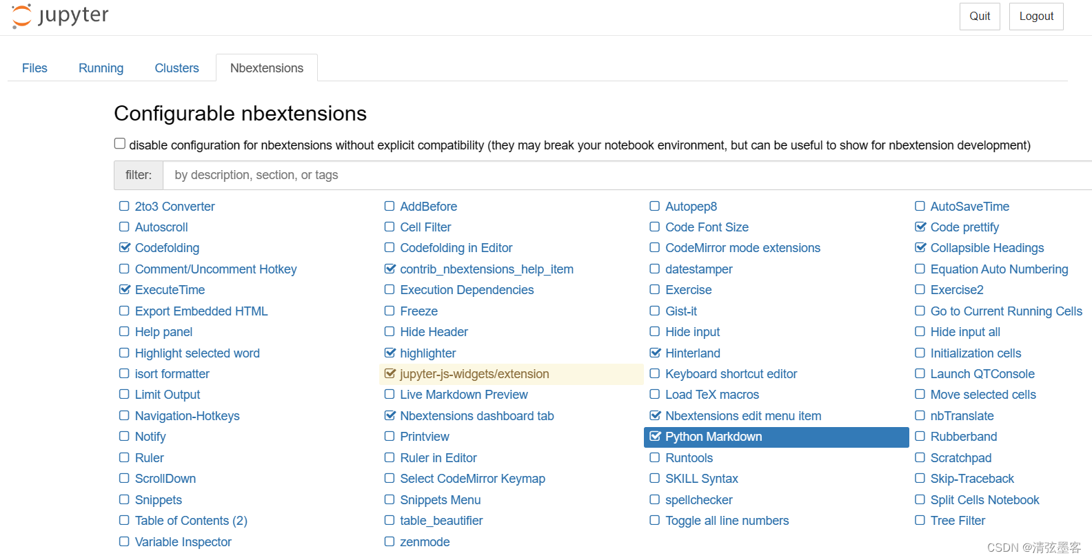 安装Jupyter notebook NbExtensions遇到的问题