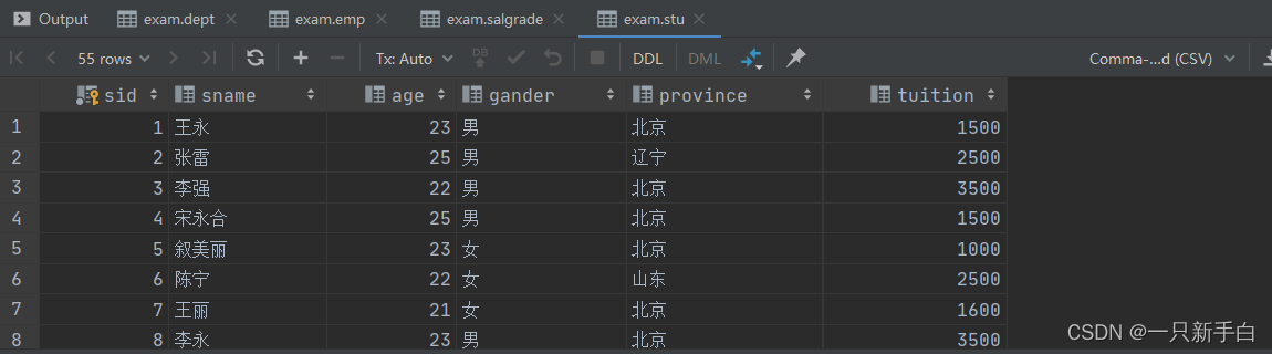 大数据学习第十二天（mysql不会的查询1）