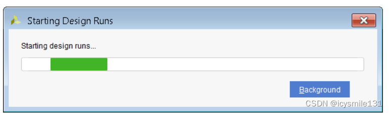 图2 Starting Run - Background Process