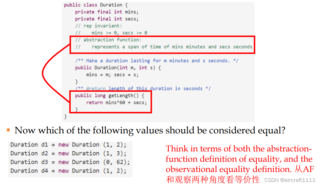 软件构造 | Equality in ADT and OOP