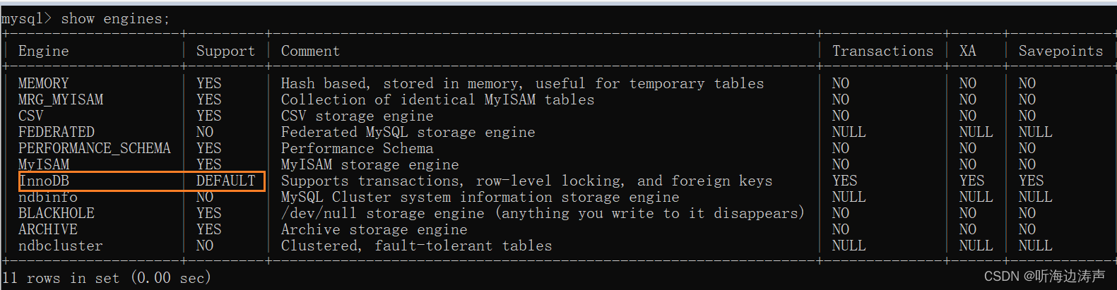 mysql的InnoDB存储引擎