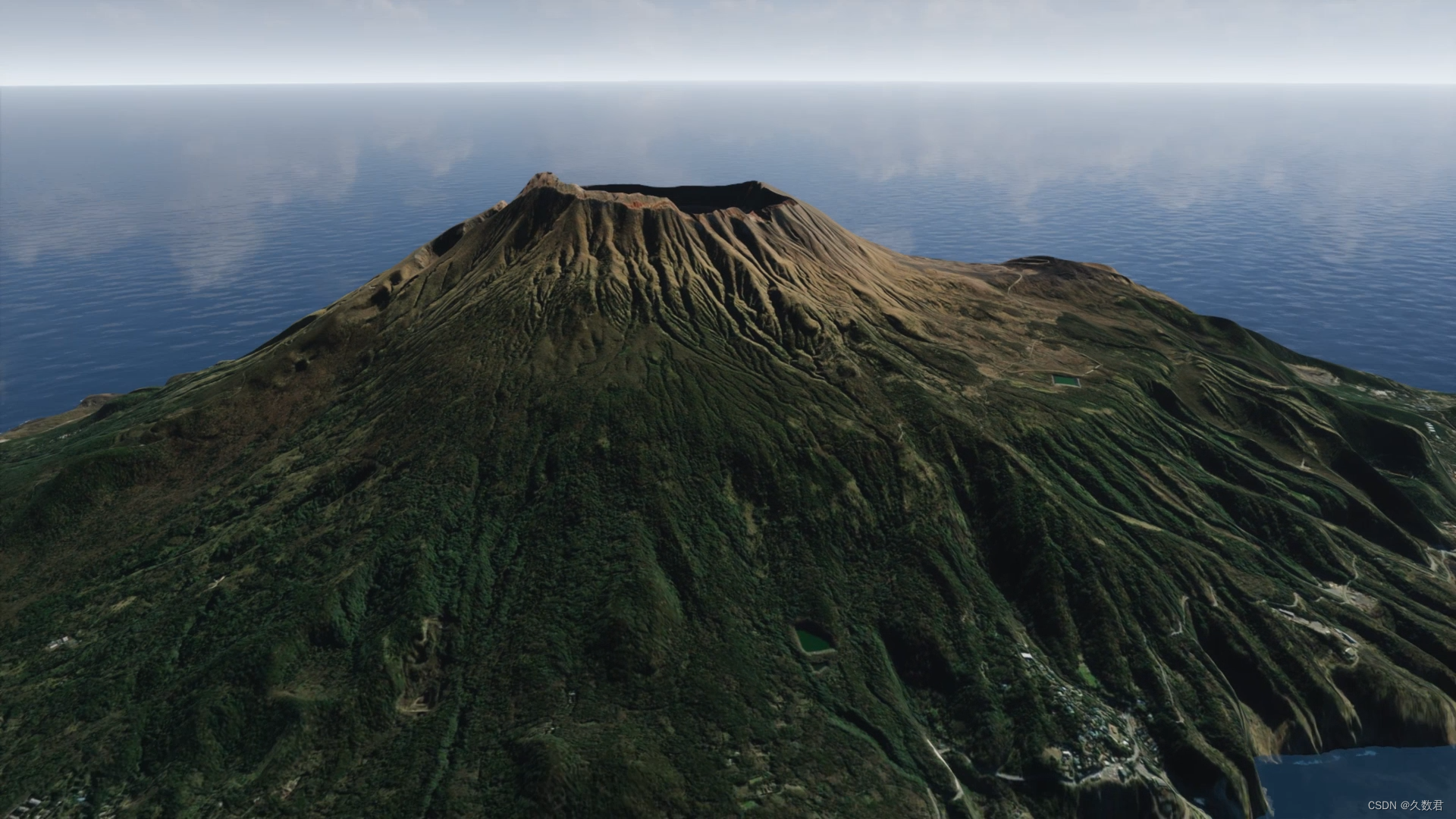 海岛火山：可视化技术下的自然奇观