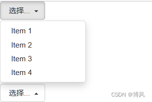 bootstrap：下拉菜单