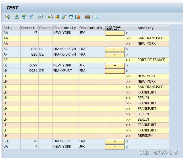 ABAP 简单ALV <span style='color:red;'>按钮</span>+隐藏和<span style='color:red;'>显示</span>