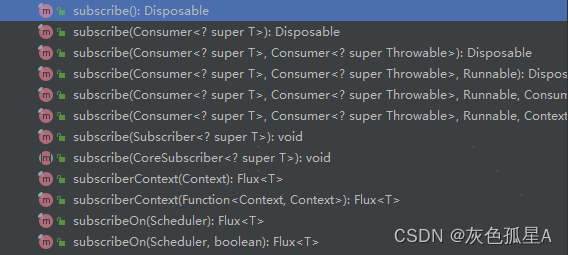 Flux定义了很多subscribe方法