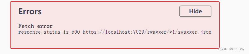 .net 6 swagger Failed to load API definition