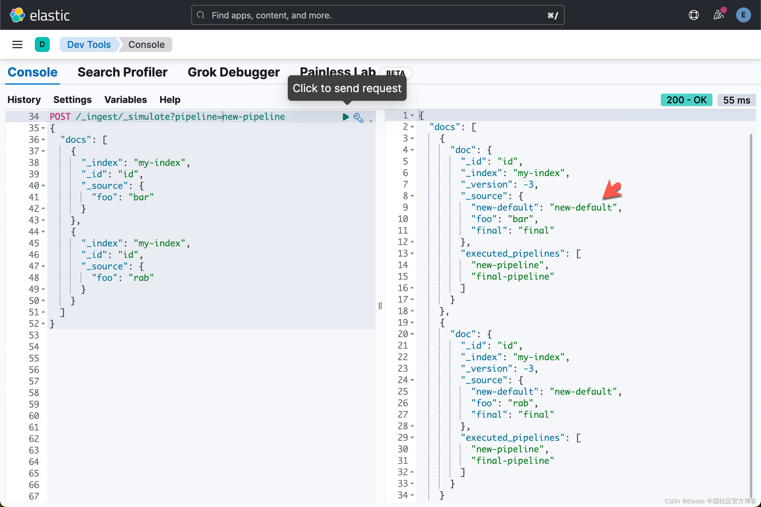 Elasticsearch：Simulate ingest API