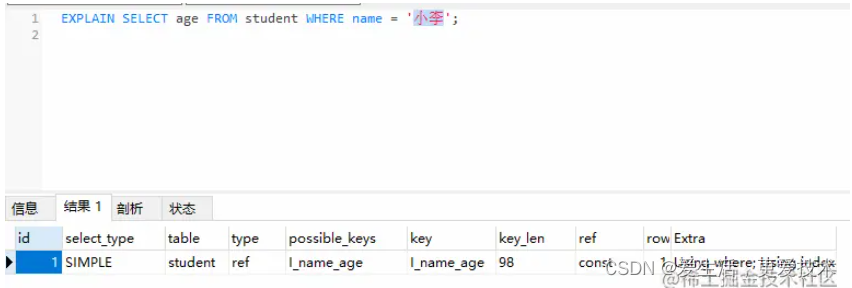 MySQL 覆盖索引