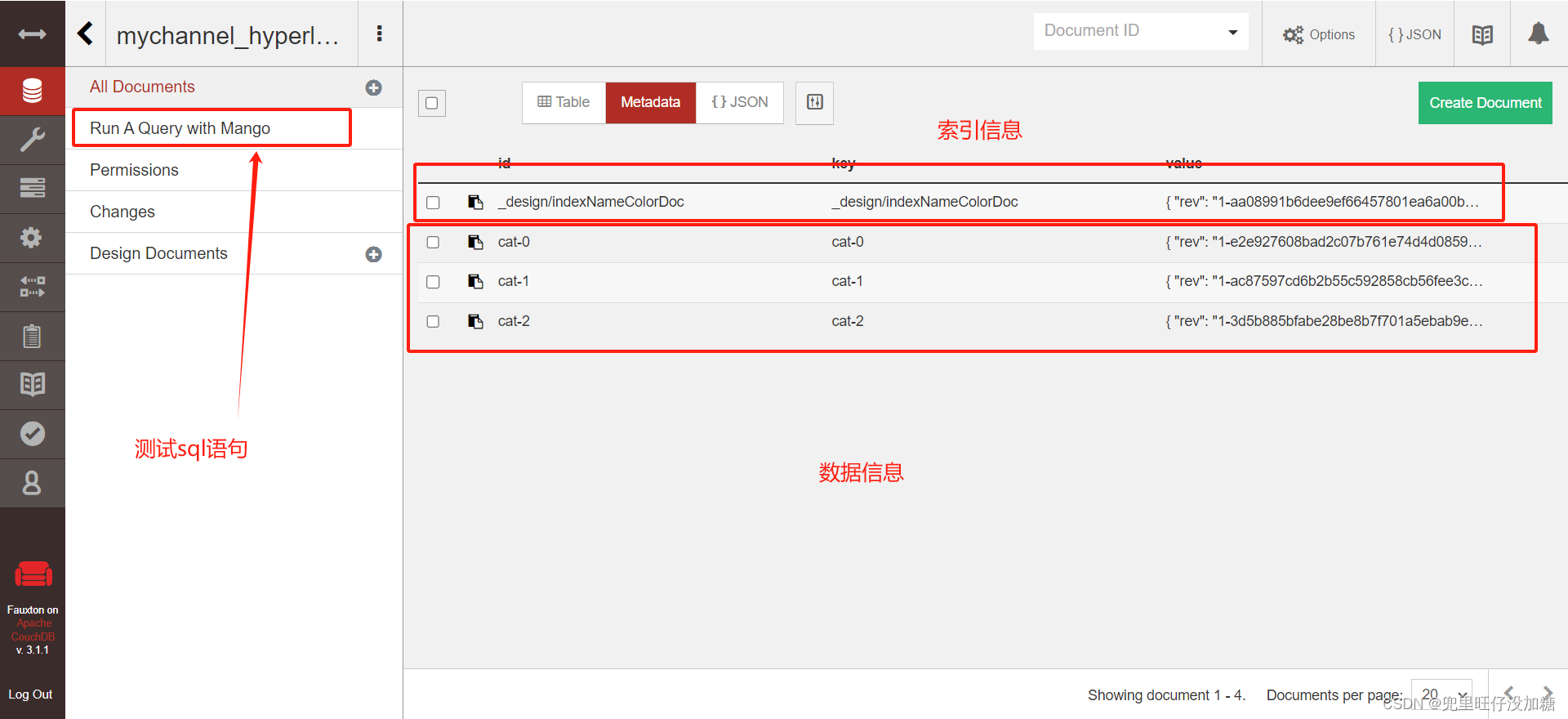 【hyperledger-fabric】使用couchDB