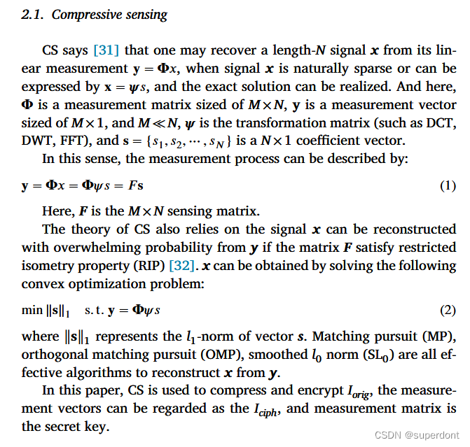 压缩感知的概述梳理（1）
