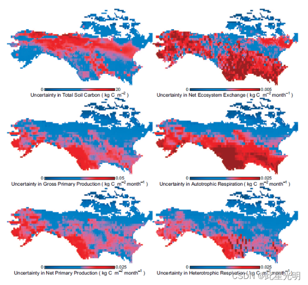 NASA数据集——北美地区土壤碳储量、自养呼吸（Ra）、异养呼吸（Rh）、净生态系统交换（NEE）、净初级生产力（NPP）和总初级生产力（GPP）数据
