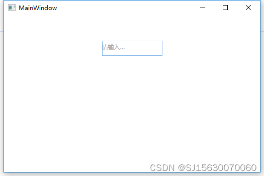 WPF TextBox文本框 输入提示