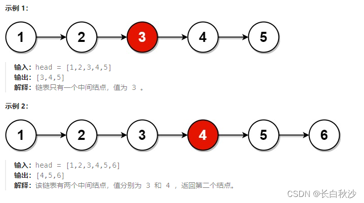 【LeetCode】876_链表的中间结点_C