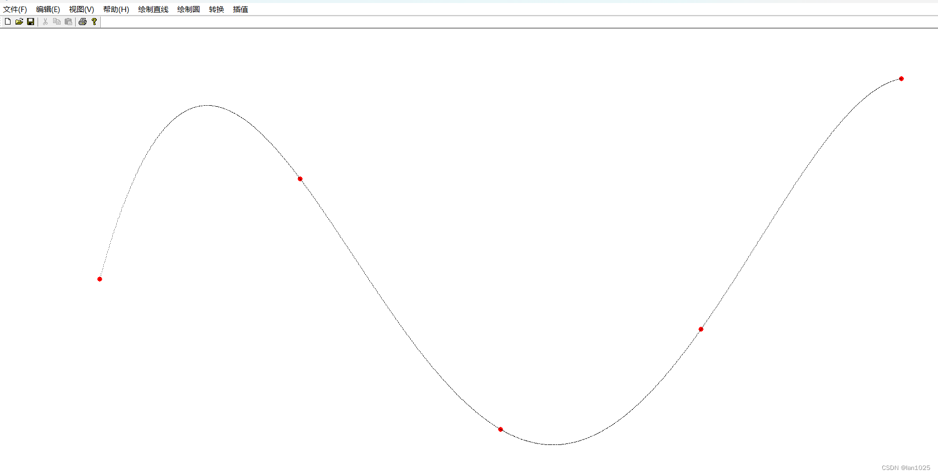 C语言WFC实现绘制Lagrange插值多项式曲线的函数