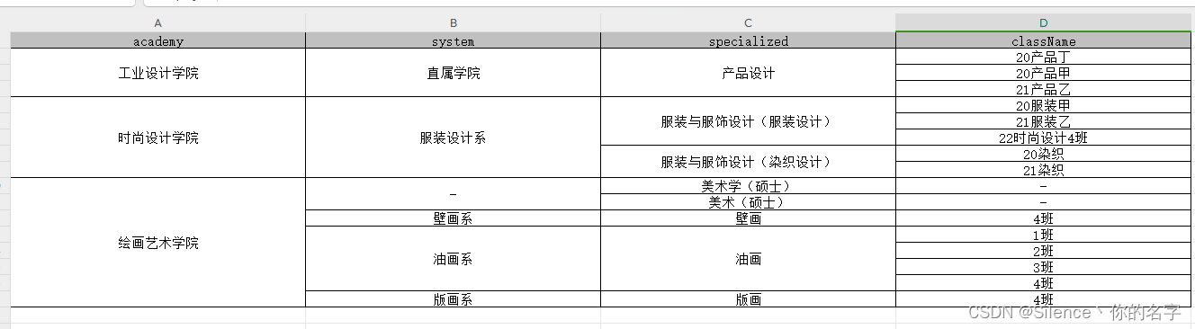 excel导出并合并