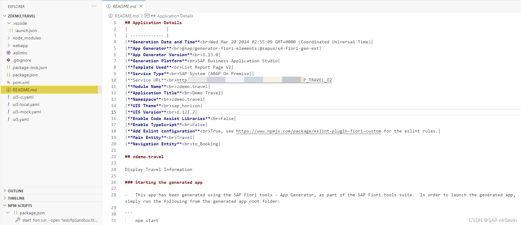 SAP BAS开发Fiori项目中的各种文件详解（manifest.json, package.json, ui5.yaml, i18n等）