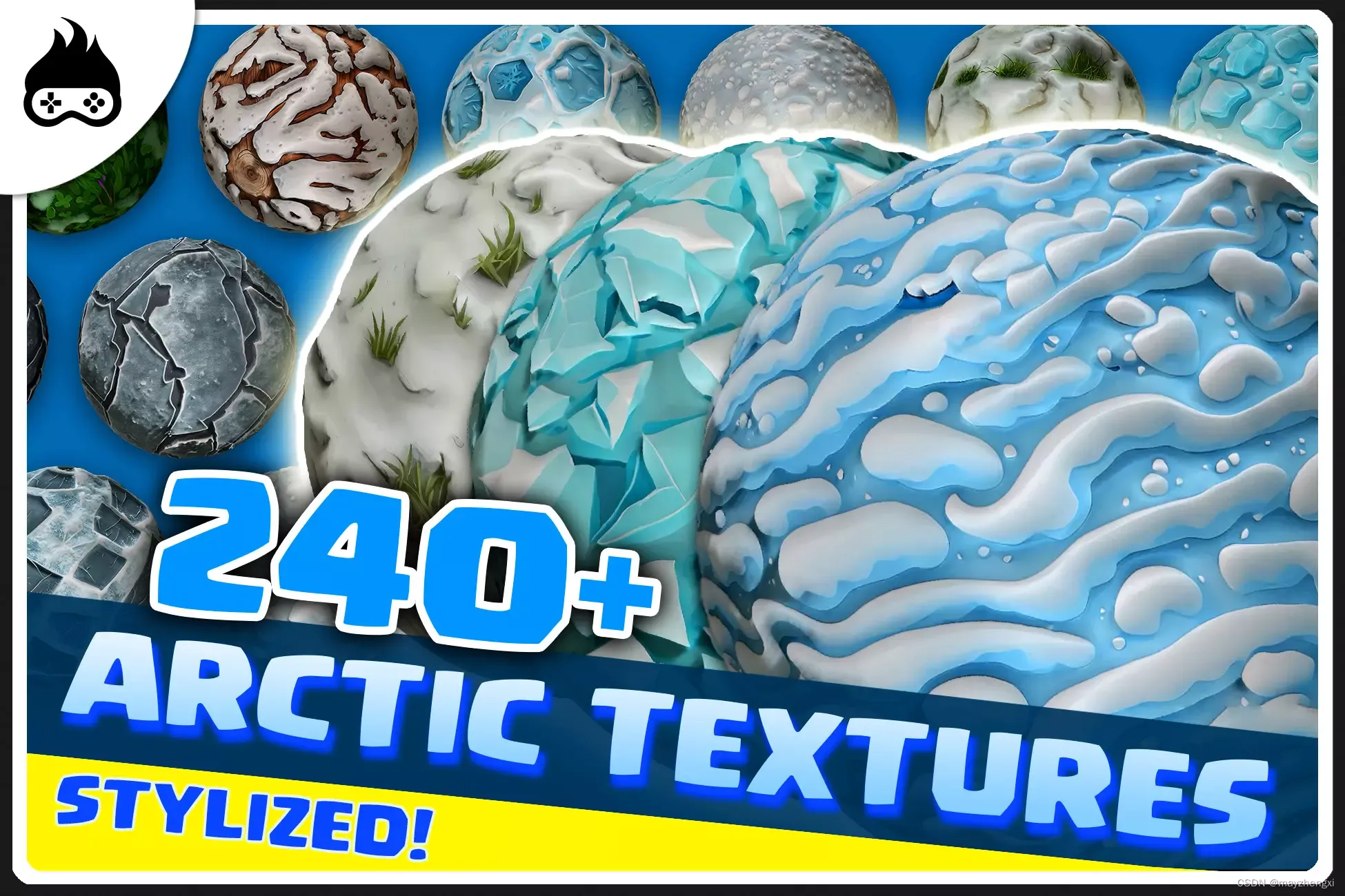 240+ Stylized Arctic Textures - Snow, Ice  More