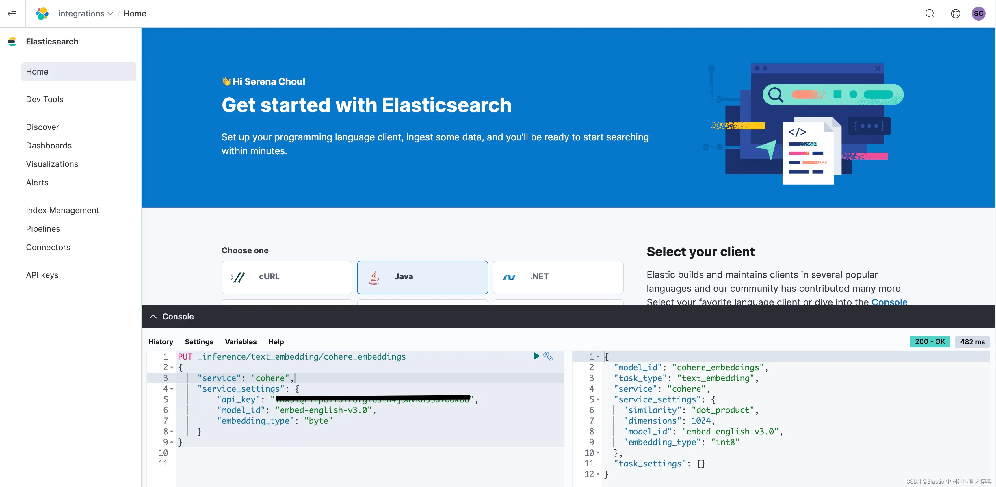 <span style='color:red;'>Elasticsearch</span> <span style='color:red;'>开放</span> inference API <span style='color:red;'>增加</span><span style='color:red;'>了</span><span style='color:red;'>对</span> Cohere Embeddings <span style='color:red;'>的</span><span style='color:red;'>支持</span>