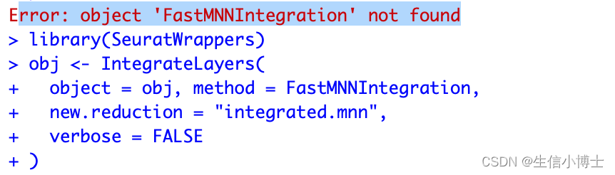 error: object ‘FastMNNIntegration‘ not found