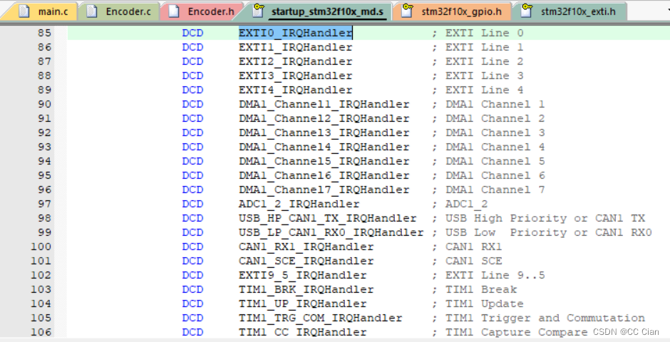 STM32外部中断（红外传感器与旋转编码器计数案例）