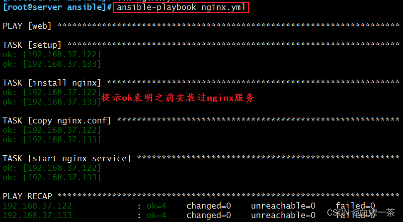 ansible Playbook案例 安装nginx